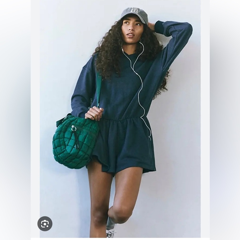 Free people such a flirt navy romper nwot small